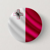 Knop Maltese vlag pinback Ronde Button 5,7 Cm (Voorkant)