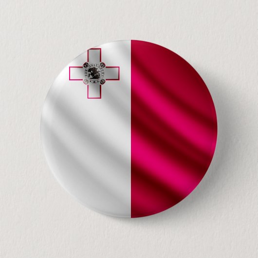 Knop Maltese vlag pinback Ronde Button 5,7 Cm (Voorkant)