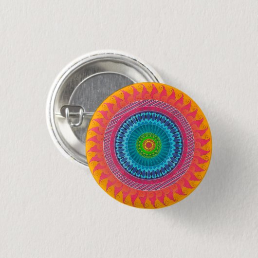 knop mandala openen ronde button 3,2 cm (Voorkant /achterkant)