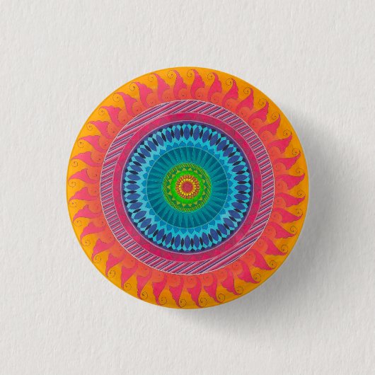 knop mandala openen ronde button 3,2 cm (Voorkant)