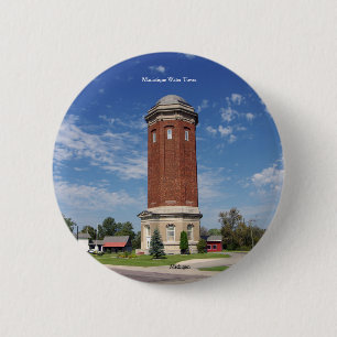 knop Manistique watertoren Ronde Button 5,7 Cm