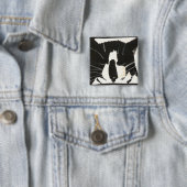 knop "Maow" Vierkante Button 5,1 Cm (In situ)