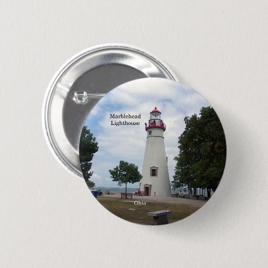 Knop Marblehead Lighthouse Ronde Button 5,7 Cm (Voorkant /achterkant)