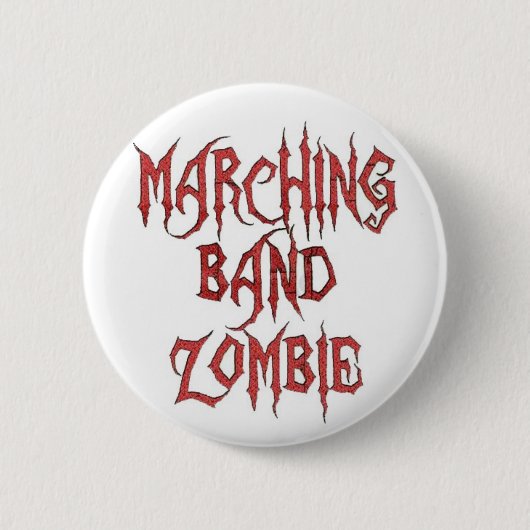Knop Marching Band Zombie Ronde Button 5,7 Cm (Voorkant)