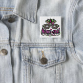 Knop Mardi Gras Vierkante Button 5,1 Cm (In situ)