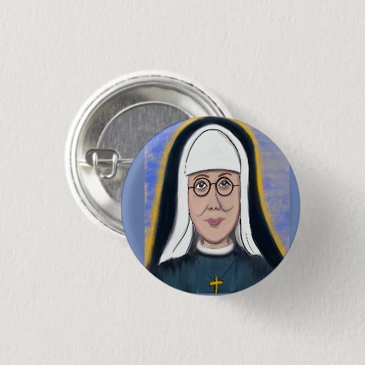 Knop Marie Roos zonder dop Ronde Button 3,2 Cm (Voorkant /achterkant)