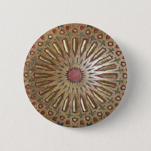 Knop Marokkaanse Schoonheid Ronde Button 5,7 Cm (Voorkant)
