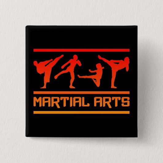 Knop Martial Arts Vierkante Button 5,1 Cm (Voorkant)