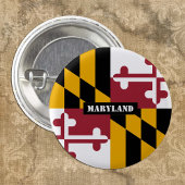 Knop Maryland, mode patriottische maryland vlag Ronde Button 3,2 Cm