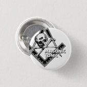 knop masonic-tonic-with-skull ronde button 3,2 cm (Voorkant /achterkant)