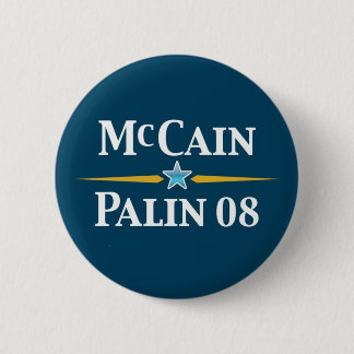 Knop McCain Palin 2008 Ronde Button 5,7 Cm