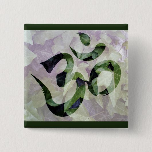 knop meditatie om vierkante button 5,1 cm (Voorkant)