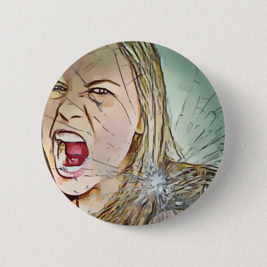 knop, meisje, knopmeisje ronde button 5,7 cm (Voorkant)