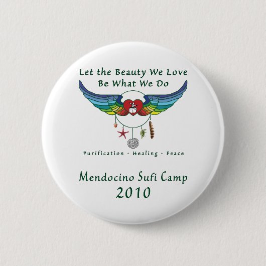 Knop Mendocino Sufi Camp 2010 Ronde Button 5,7 Cm (Voorkant)