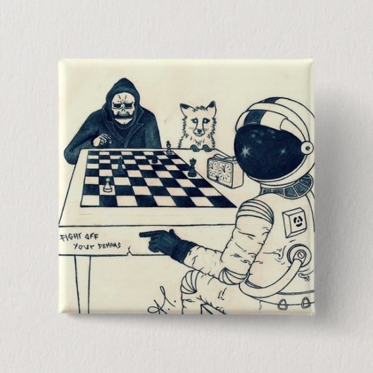 Knop Merk New's Albums Vierkante Button 5,1 Cm (Voorkant)