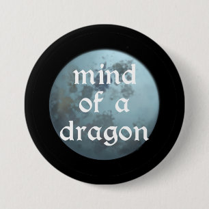 Knop met de Geest van een Draak Ronde Button 7,6 Cm