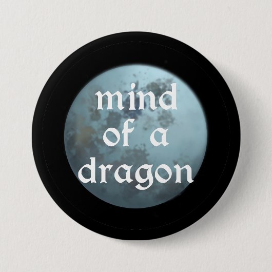 Knop met de Geest van een Draak Ronde Button 7,6 Cm (Voorkant)