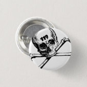knop met de schedel ronde button 3,2 cm (Voorkant /achterkant)