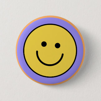 Knop met een smiley ronde button 5,7 cm