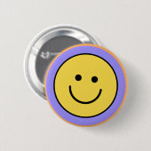Knop met een smiley ronde button 5,7 cm (Voorkant /achterkant)