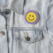 Knop met een smiley ronde button 5,7 cm (In situ)
