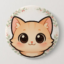 Knop met Kawaii Kattengezicht