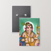 Knop met kind Ganesha Button (Voorkant / Achterkant)