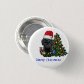 Knop met leuk dier kerst ronde button 3,2 cm (Voorkant /achterkant)