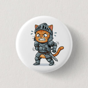 Knop met Mooie Ridderkat Ronde Button 3,2 Cm