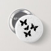 Knop met reservevlinder ronde button 5,7 cm (Voorkant /achterkant)