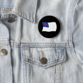 Knop met vlag van christendom ronde button 5,7 cm (In situ)