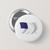 Knop met vlag van christendom ronde button 5,7 cm (Voorkant /achterkant)