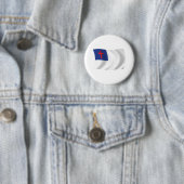 Knop met vlag van christendom ronde button 5,7 cm (In situ)
