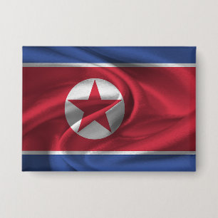Knop met vlag van Noord-Korea Button