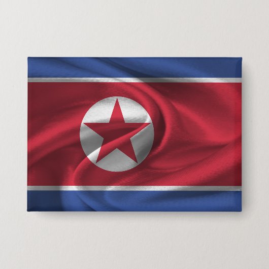 Knop met vlag van Noord-Korea Button (Voorkant)