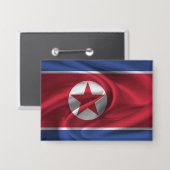 Knop met vlag van Noord-Korea Button (Voorkant / Achterkant)