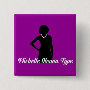 Knop Michelle Obama Type, Amethyst Paars Vierkante Button 5,1 Cm