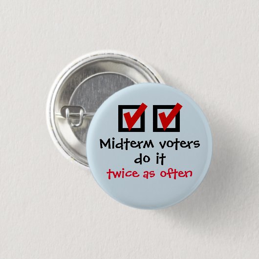 Knop Midterm kiezers Ronde Button 3,2 Cm (Voorkant /achterkant)