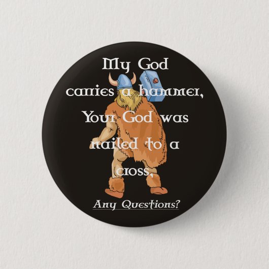 Knop Mijn God op Blk Ronde Button 5,7 Cm (Voorkant)