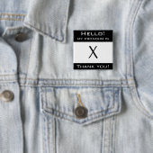  knop "Mijn voornaamwoord" Vierkante Button 5,1 Cm (In situ)