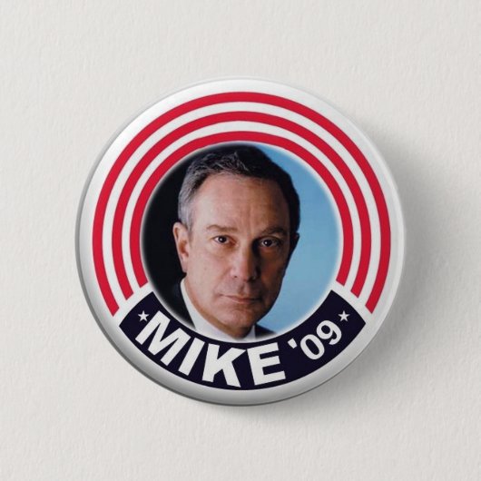 Knop Mike Bloomberg Mayor 2009 Ronde Button 5,7 Cm (Voorkant)