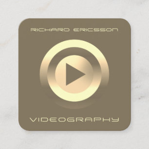 Knop modern futuristisch afspelen vierkante visitekaartje