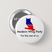 Knop Modern Whig Party Ronde Button 5,7 Cm (Voorkant /achterkant)