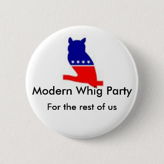 Knop Modern Whig Party Ronde Button 5,7 Cm