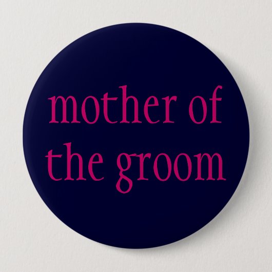 Knop "moeder van de bruidegom" ronde button 4,0 cm (Voorkant)