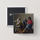 Knop "Muziek maken" van Molenaer Vierkante Button 5,1 Cm (Voorkant /achterkant)