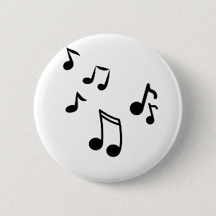 Knop muzieknoten ronde button 5,7 cm