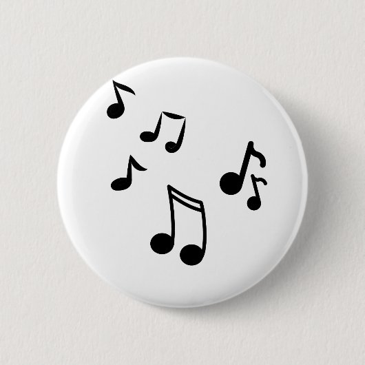 Knop muzieknoten ronde button 5,7 cm (Voorkant)