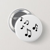 Knop muzieknoten ronde button 5,7 cm (Voorkant /achterkant)