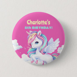 Knop naar een magisch verjaardagsfeest. ronde button 5,7 cm